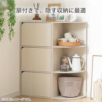 引き取り可 美品 ニトリ NITORI 扉・引出し付き書棚 ガラス扉 ブラウン 419eJ0GzzSL._AC_UL210_SR210,